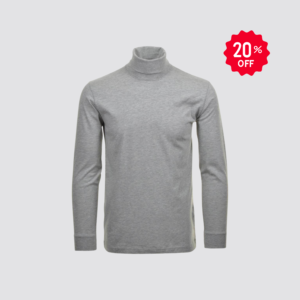 Premium Grey Full Sleeve Turtleneck for Men | Soft & Comfortable Winter Wear