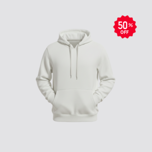 Classic Solid Off-White Pullover Hoodie